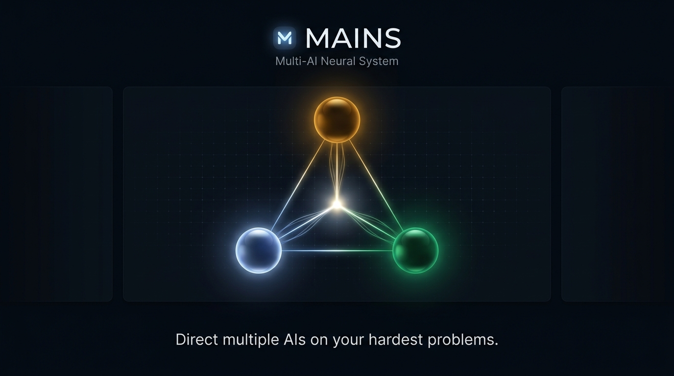 MAINS โ three AI nodes deliberating